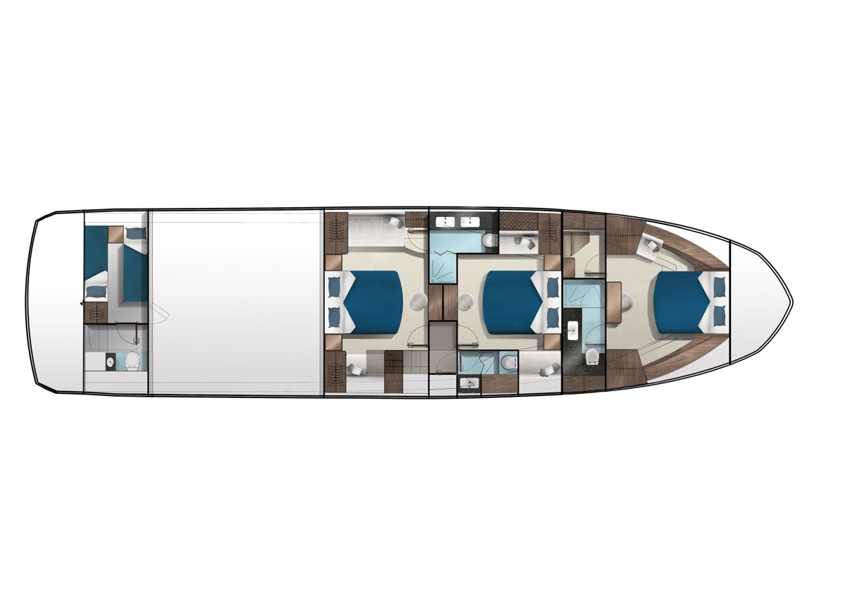 Galeon 650 Skydeck layout 4