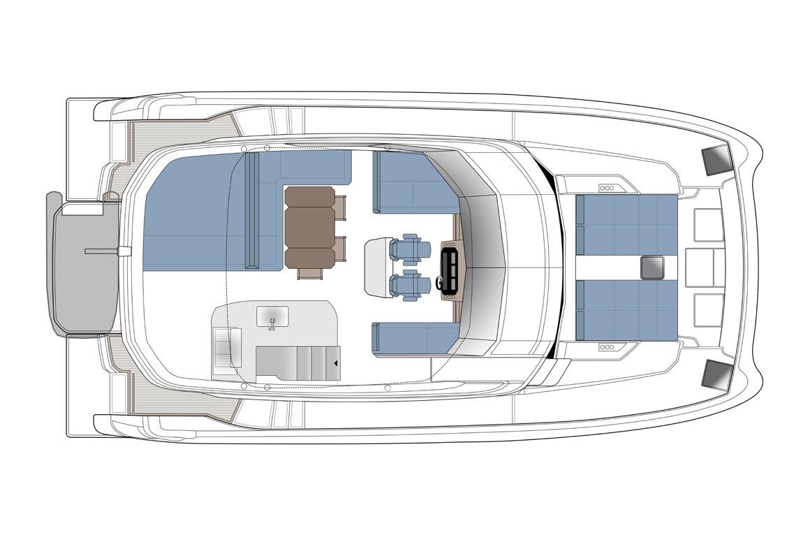 Aquila 50 Yacht layout 1