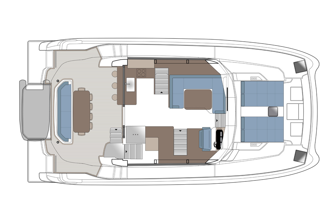 Aquila 50 Yacht layout 2