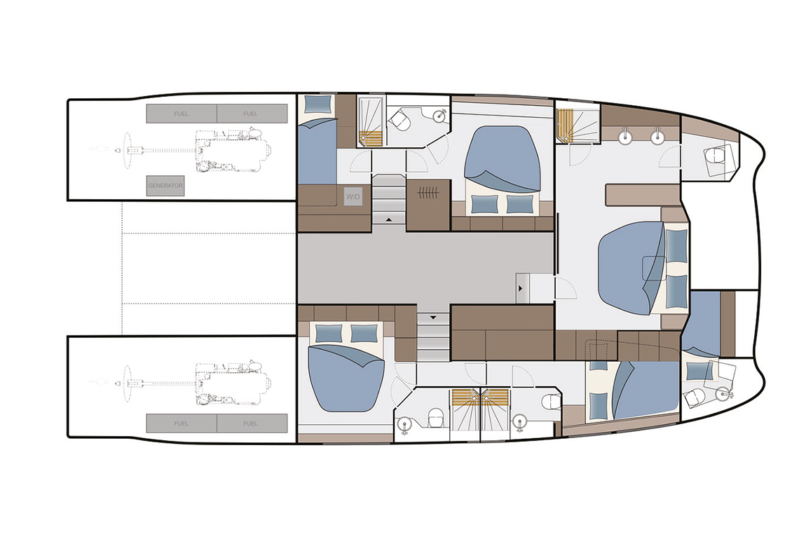 Aquila 50 Yacht layout 4